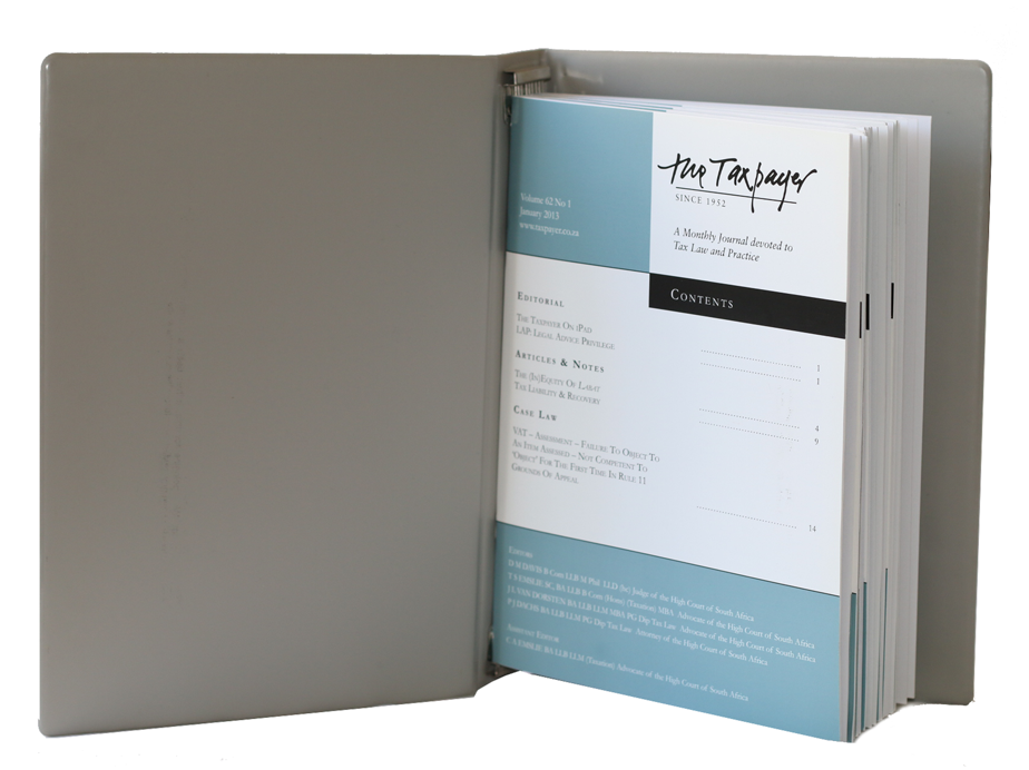 The Taxpayer (see below for subscription options & prices)